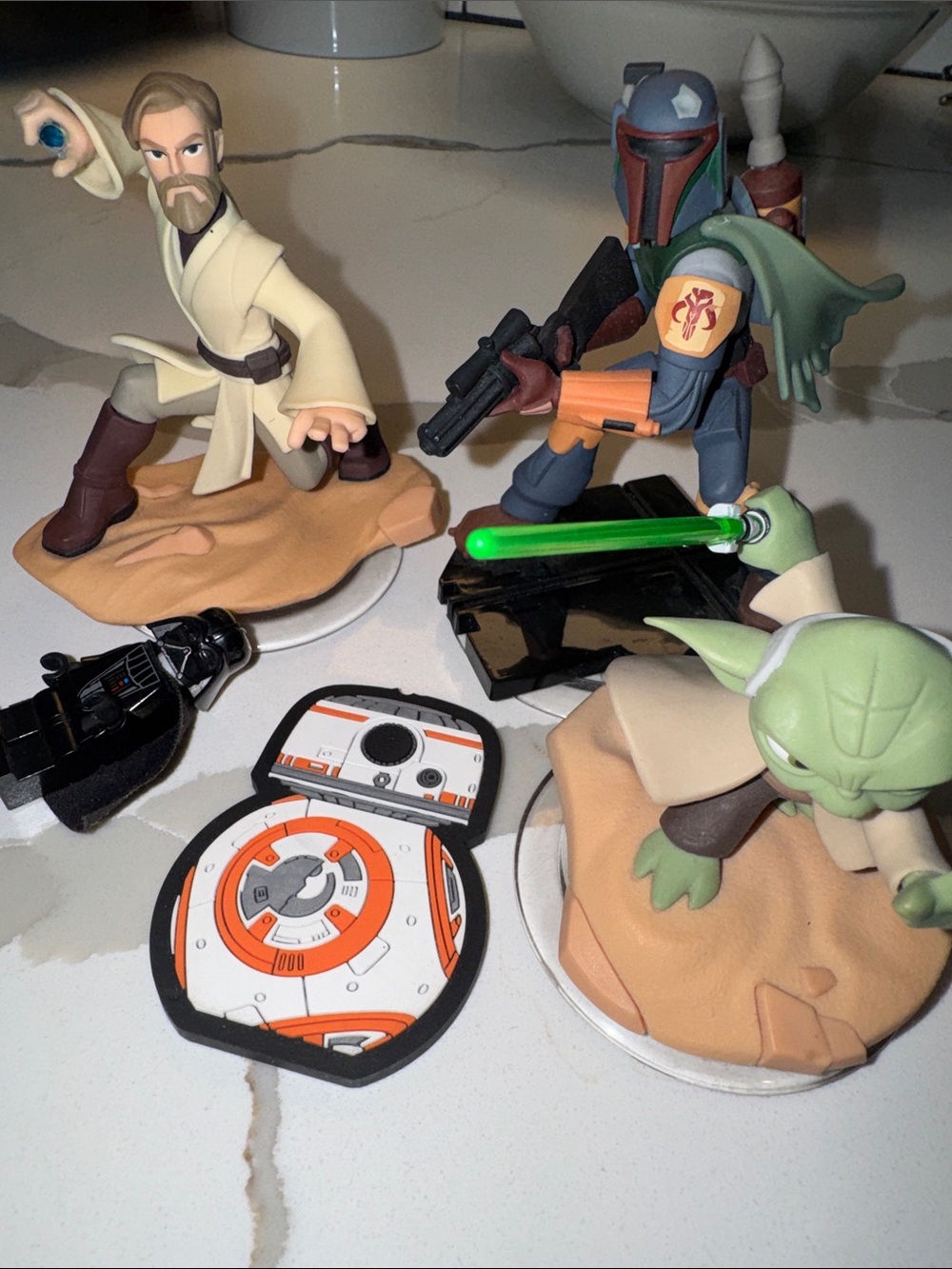 Star Wars Figurine Set — Obi-Wan, Yoda, Boba Fett & BB 5 Pieces